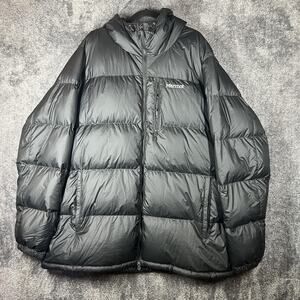 Marmot Jacket Mens 3XLT Black 700 Fill Down Hooded Puffer Insulated 23080